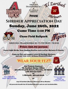 2022 DBacks Game 231x300 Diamondbacks / Shriner Appreciation Day!